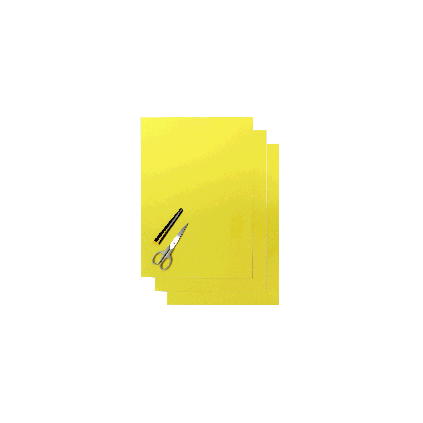 Blackbird Coloured sheet neon yellow 47x33cm (3pcs)