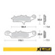 ProX Front Brake Pad KFX450R '08-14 (Left) + KVF650 Brute Fo