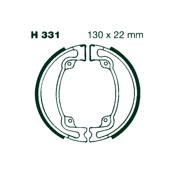 AIR Brake Shoes H 331 130x22mm Set