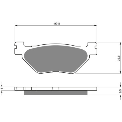 GOLDFREN Brake Pads 165 Ceramic Carbon S3