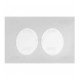 UFO Oval plates veteran MX/Enduro 1970 2-pcs White