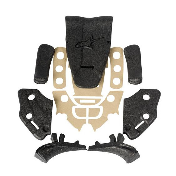 Alpinestars Stoppning Bionic BNS foamkuddar, Black. (sats)