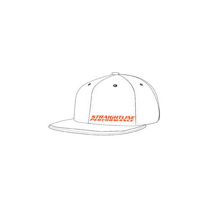 SPI Holeshot Flex Fit Hat Flat Bill (Orange/White) S/M