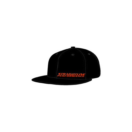 SPI Holeshot Flex Fit Hat Flat Bill (Black/Orange) S/M