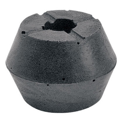 Fox Bumper: B/O [Ø 0.498 Shaft, 1.054 TLG] MCU, Black, Elliptical