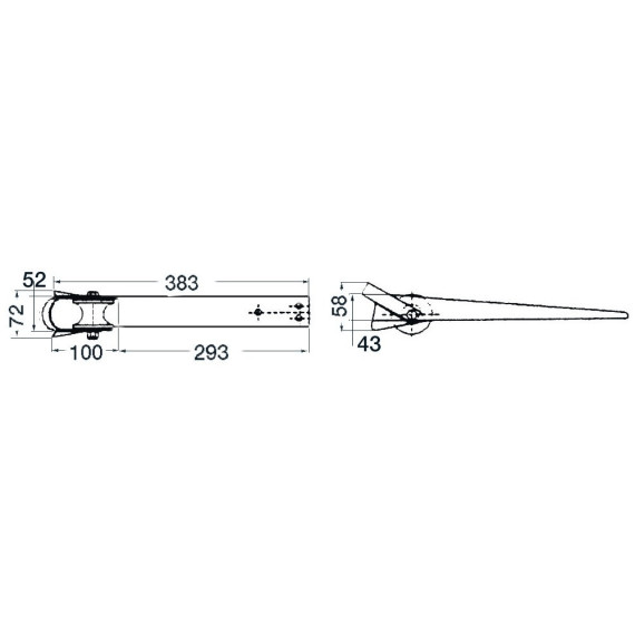 393x52-mm S.S. stemhead roller