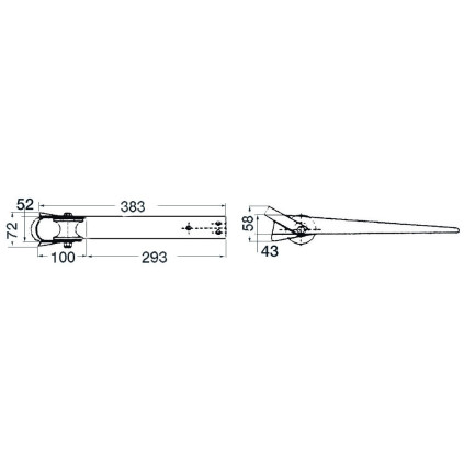 393x52-mm S.S. stemhead roller