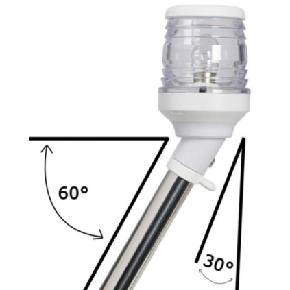 360° led pole w/30° white light 60 cm
