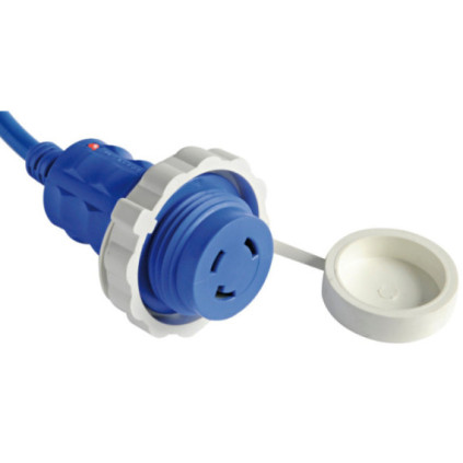 plug + cable 15 m blue 30A