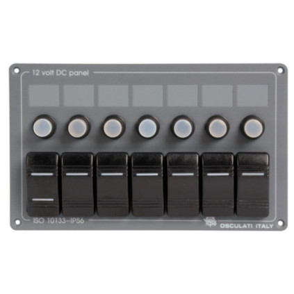 7 switches horizontal panel
