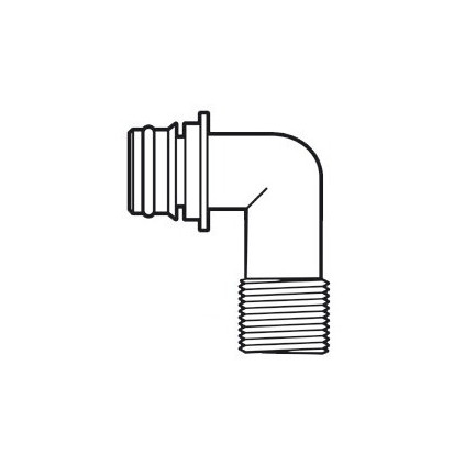 thread 90° hose connector 1/2