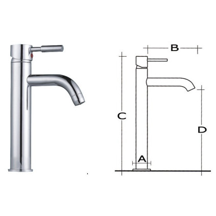 Diana mixer for bathroom,tall