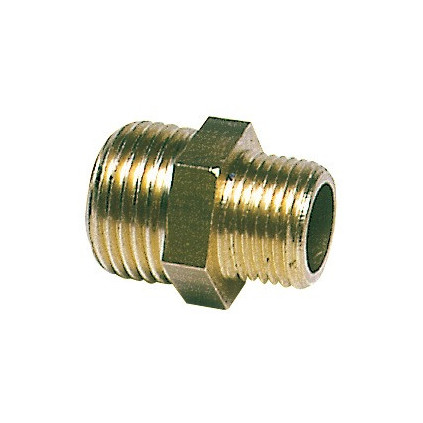 brass double nipple 1x1 1/4