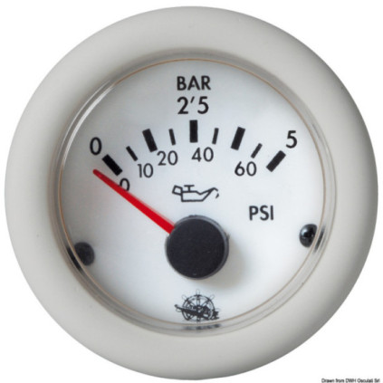 Osculati Oil pressure gauge 0-5 bar 24v