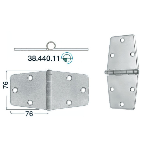 SS hinge 152x76