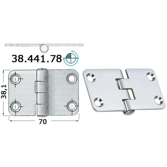 hinge reverse knot,SS 70x38,1