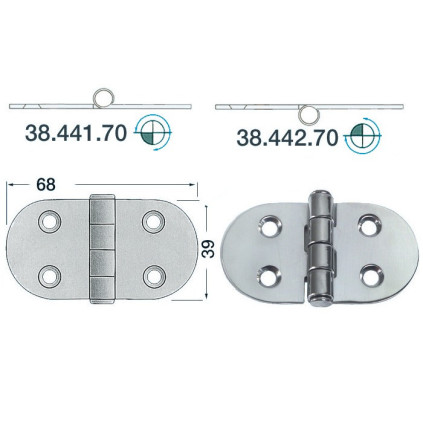 hinge rev. knot,SS 68x39