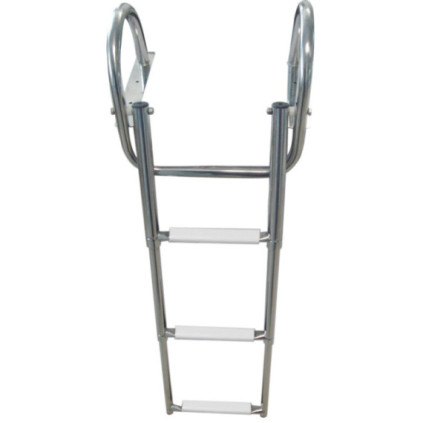 Osculati 3-step (white) telescopic ladder w/handles