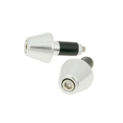 Bar end, 13,5mm, Silver