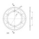 Supersprox Alu Rear sprocket Husqv. Red 45