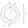 Supersprox Alu Rear sprocket Husqv. Red 46