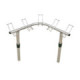 OS ROD HOLDER 5 WAY CORNER RACK STAINLESS STEEL