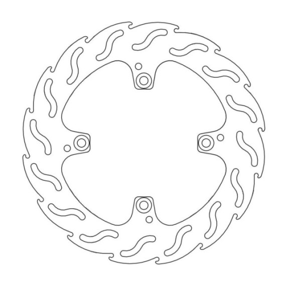 Moto-Master Flame Brakedisc rear Ducati: 848, S2R, S4R, Hypermotard