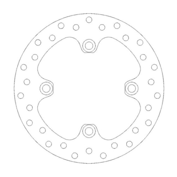 Moto-Master Flame Brakedisc rear Yamaha YFM 700 Grizzly