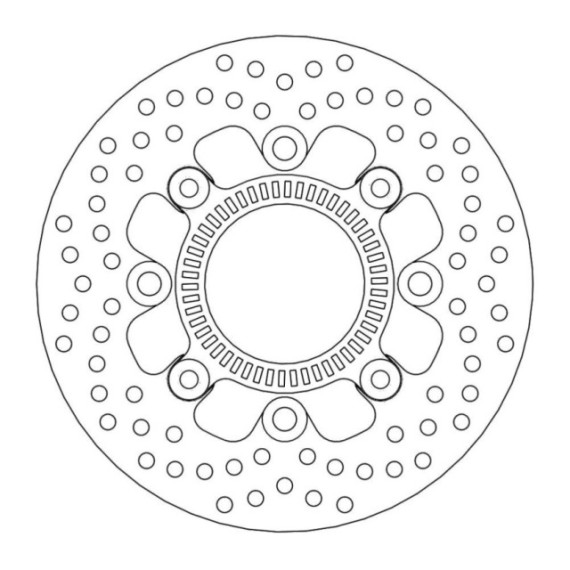 Moto-Master Halo Brakedisc rear Kawasaki: ER-6F/N ABS, Versys ABS