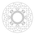 Moto-Master Halo Brakedisc rear Kawasaki: ER-6F/N ABS, Versys ABS