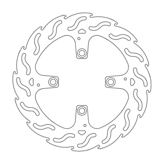 Moto-Master Flame Brakedisc rear Paningale 1199, S, Tricolore