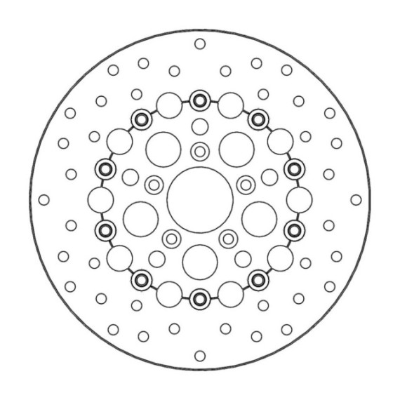 Moto-Master Harley Kingman Brakedisc kelluva Ø292 teräs keskiö (8,7mm holes)