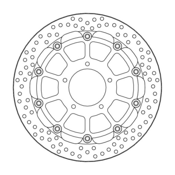 Moto-Master Racing Halo Brakedisc front MV Agusta: F3, Brutale 675, Brutale 800,