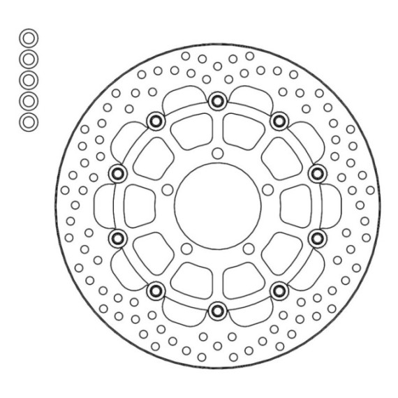 Moto-Master Halo Brakedisc front left Triumph: Bonneville