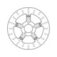 Moto-Master Harley Kingman Brakedisc kelluva alu keskiö Ø292 (8.7mm holes)