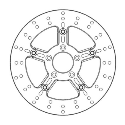 Moto-Master Harley Kingman Brakedisc kelluva alu keskiö Ø292 (8.7mm holes)