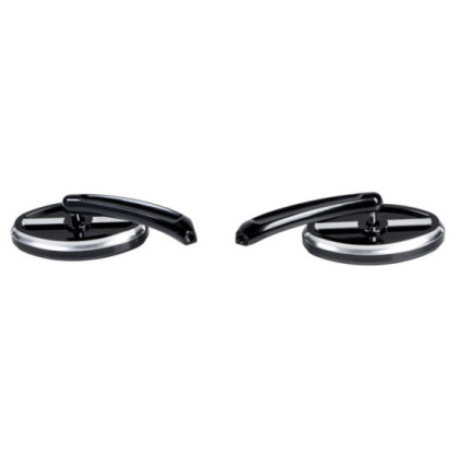 Mirror Outback CNC Black-Alu, per pair