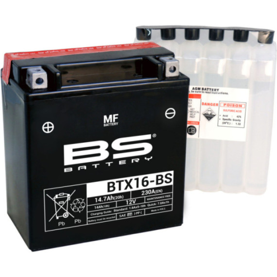 BS Battery  BTX16-BS MF (cp) Maintenance Free