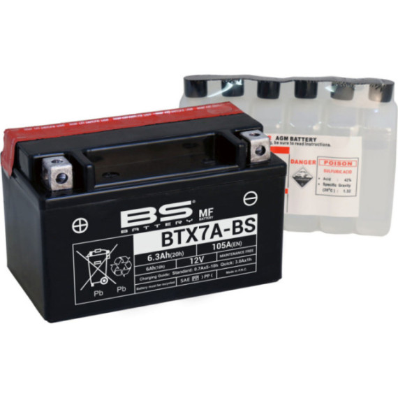 BS Battery  BTX7A-BS MF (cp) Maintenance Free