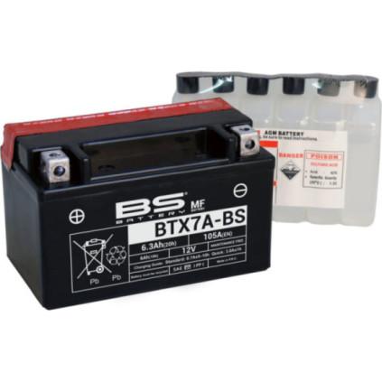 BS Battery  BTX7A-BS MF (cp) Maintenance Free