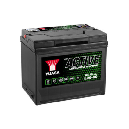 Yuasa L26-80 Active Leisure Battery 12V 80Ah 560A Note: Pallet cargo (18)