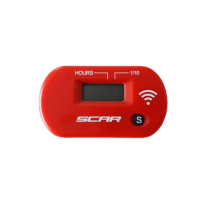 Scar Wireless Hour Meter working by vibrations - Red color