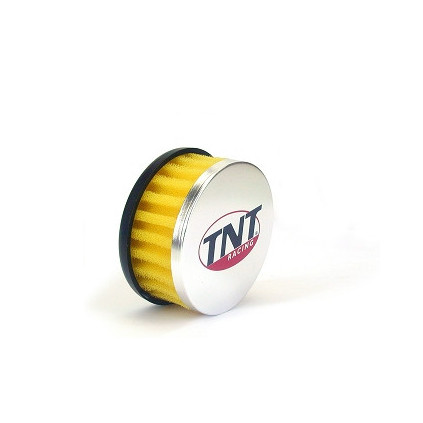 TNT Air filter, R-Box, Yellow, Connection Ø 28/35mm, (Ø 85mm l. 39mm)