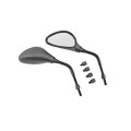 TNT Mirror, MAC 3, Matte Crabon-style, Pair, M8 right (M8 le../M10 ri./M10 le.)