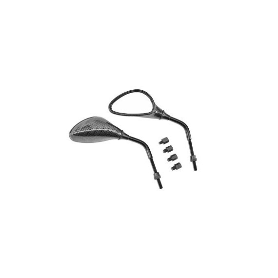 TNT Mirror, MAC 3, Crabon-style, Pair, M8 right (M8 le./M10 ri./M10 le.)