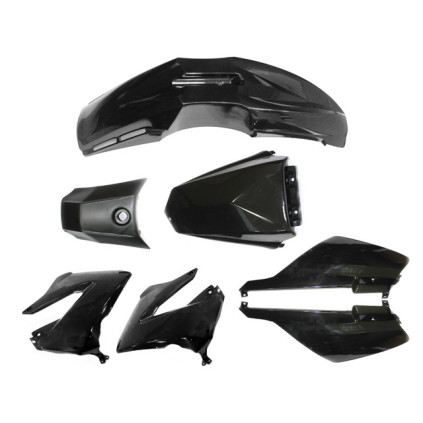 Tec-X Bodywork kit, Black, Derbi Senda R X-Treme 03-10, SM X-Treme 02-10