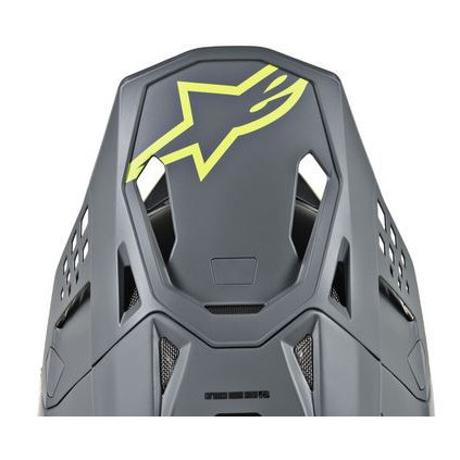 Alpinestars Visor S-M8 - RADIUM Cool Grey Yellow Fluo