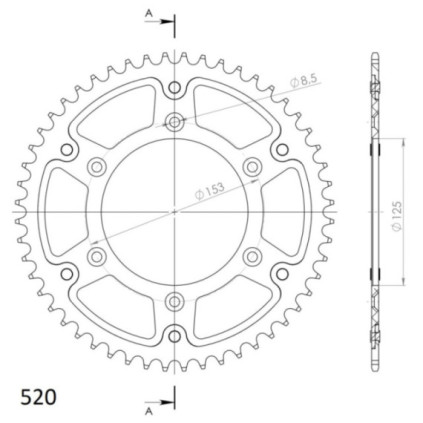 Supersprox Stealth Rear sprocket Black 