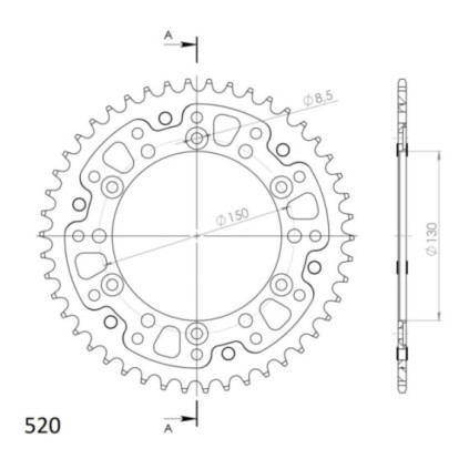 Supersprox Stealth Rear sprocket Gold 
