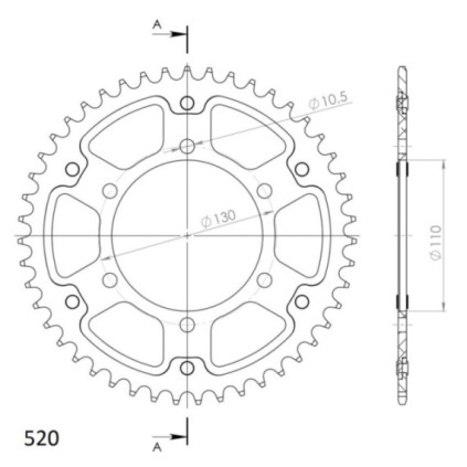 Supersprox Stealth Rear sprocket Green 